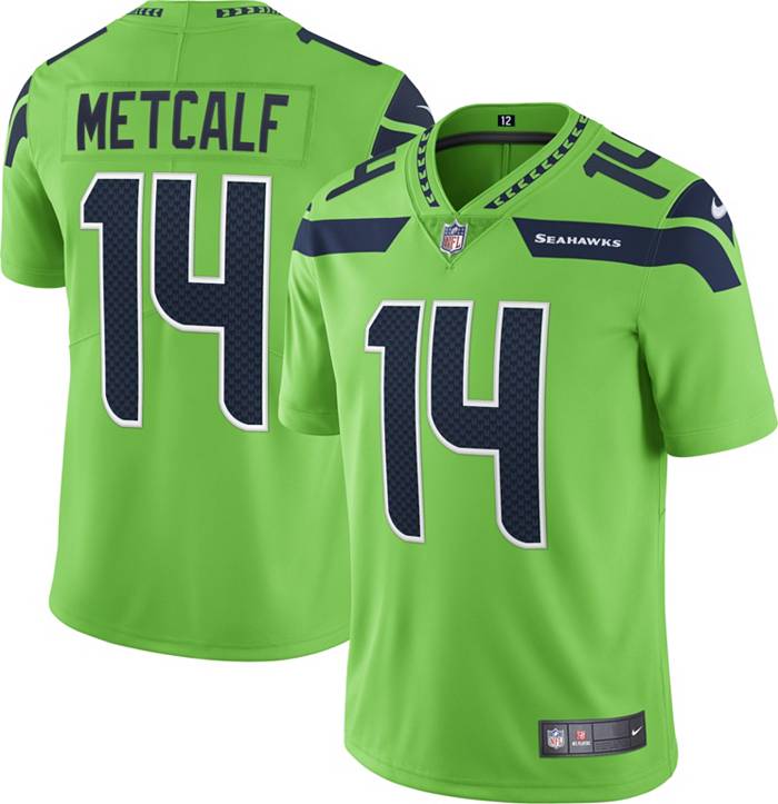 Seattle Seahawks Dk Metcalf #14 Nfl American Football Green Color Rush  Legend Polo Shirts - Peto Rugs