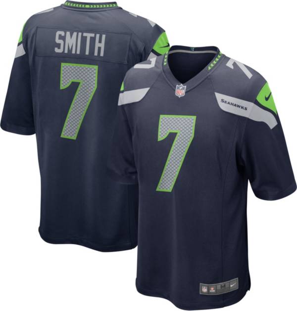 Nike Men s Seattle Seahawks Geno Smith 7 Navy Game Jersey