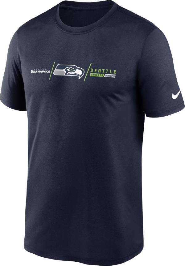 Nike Men's Seattle Seahawks Horizontal Lockup Navy T-Shirt product image