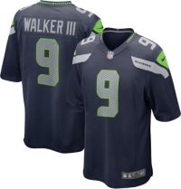 Nike Men's Seattle Seahawks Kenneth Walker #9 Navy Game Jersey | Dick's ...