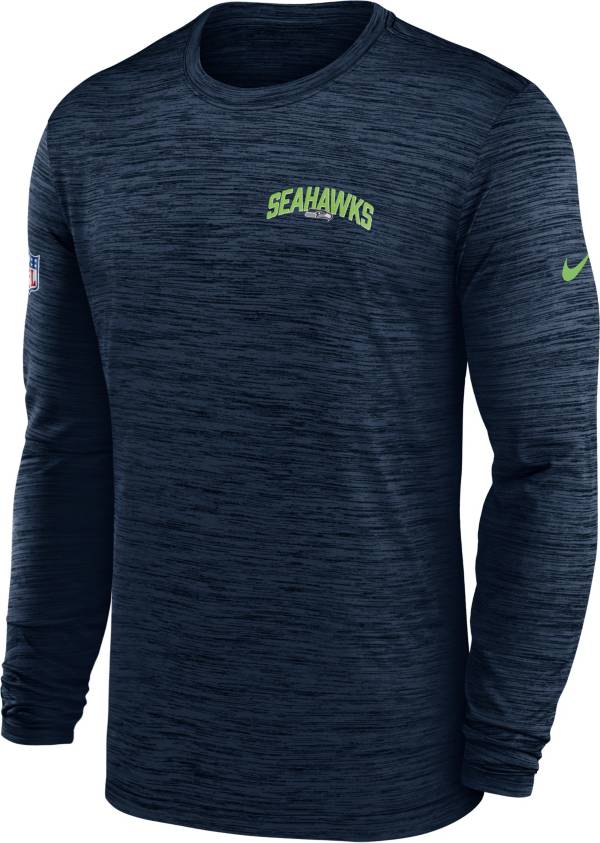 Nike Men's Seattle Seahawks Sideline Legend Velocity Navy Long Sleeve T-Shirt product image