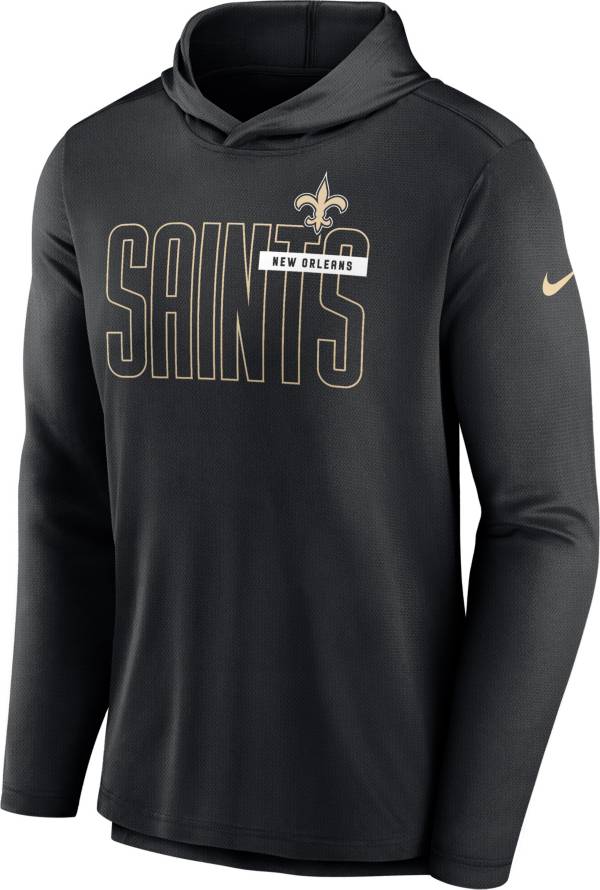 Nike Men's Nike Black/Gold New Orleans Saints Sideline Player Quarter-Zip  Hoodie