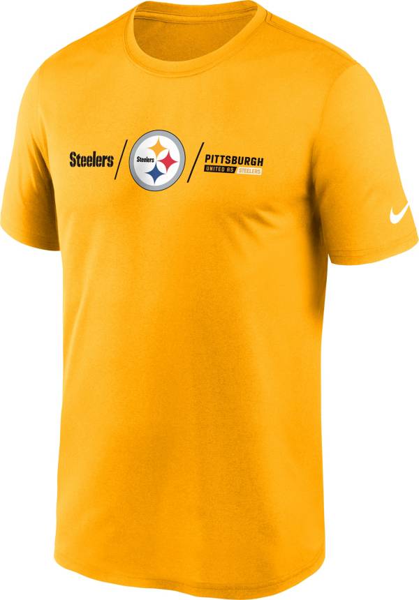 Nike Men's Pittsburgh Steelers Horizontal Lockup Gold T-Shirt product image