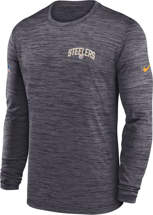 Nike Men's Pittsburgh Steelers Sideline Legend Velocity Black Long Sleeve T-Shirt product image