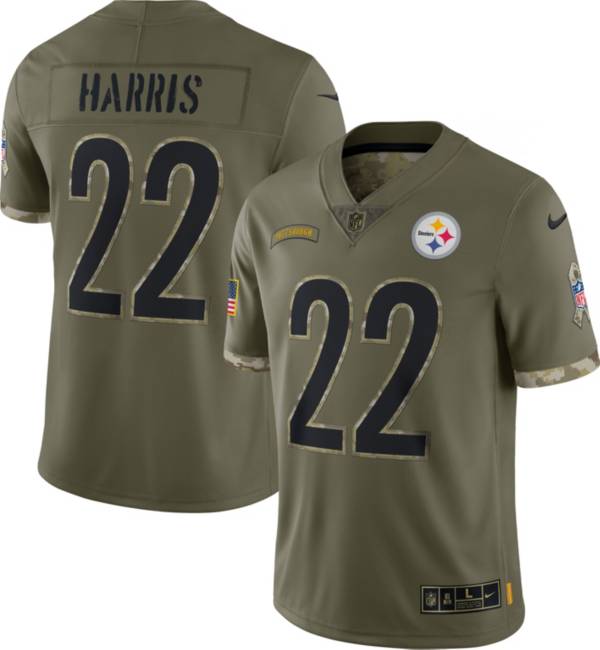 Nike Men's Pittsburgh Steelers Najee Harris #22 Salute to Service Olive Limited Jersey product image