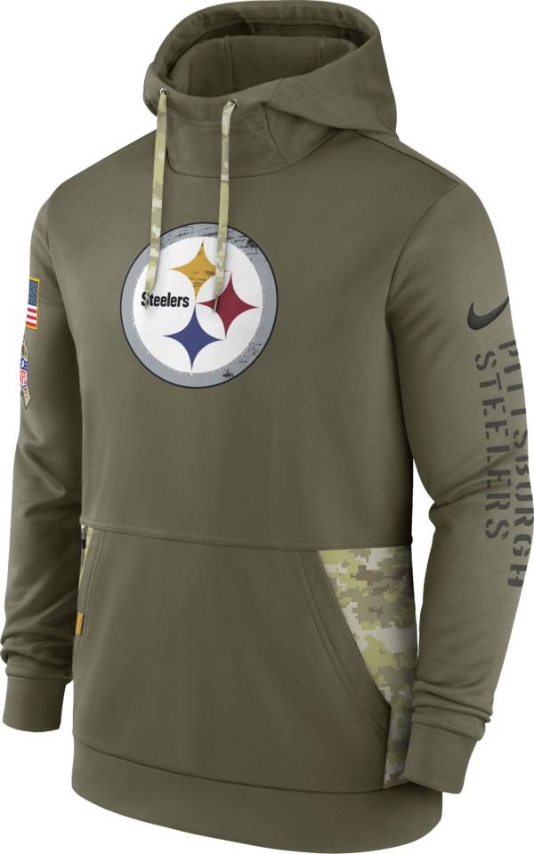 Nike Men's Pittsburgh Steelers Salute to Service Olive Therma-FIT Hoodie product image