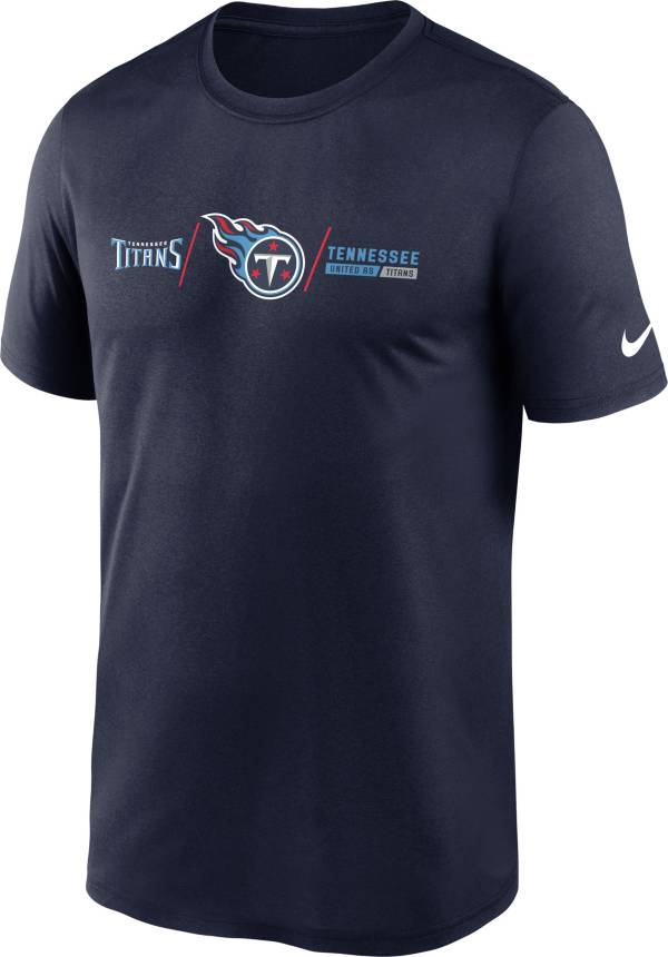 Nike Men's Tennessee Titans Horizontal Lockup Navy T-Shirt product image