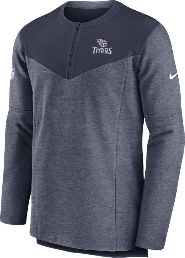 Nike Men's Tennessee Titans Sideline Lockup Half-Zip Navy Jacket product image