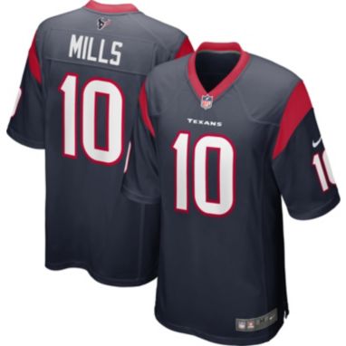 Nike Men's Houston Texans Davis Mills #10 Navy Game Jersey