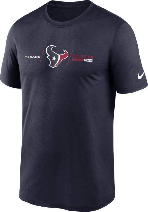 Nike Men's Houston Texans Horizontal Lockup Navy T-Shirt product image