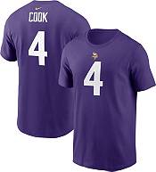 Nike Men's Minnesota Vikings Dalvin Cook #4 Purple Logo T-Shirt