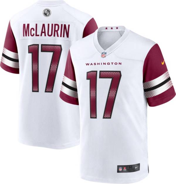 NEW Terry McLaurin 17 Washington Commanders Nike White Football Shirt •  Kybershop