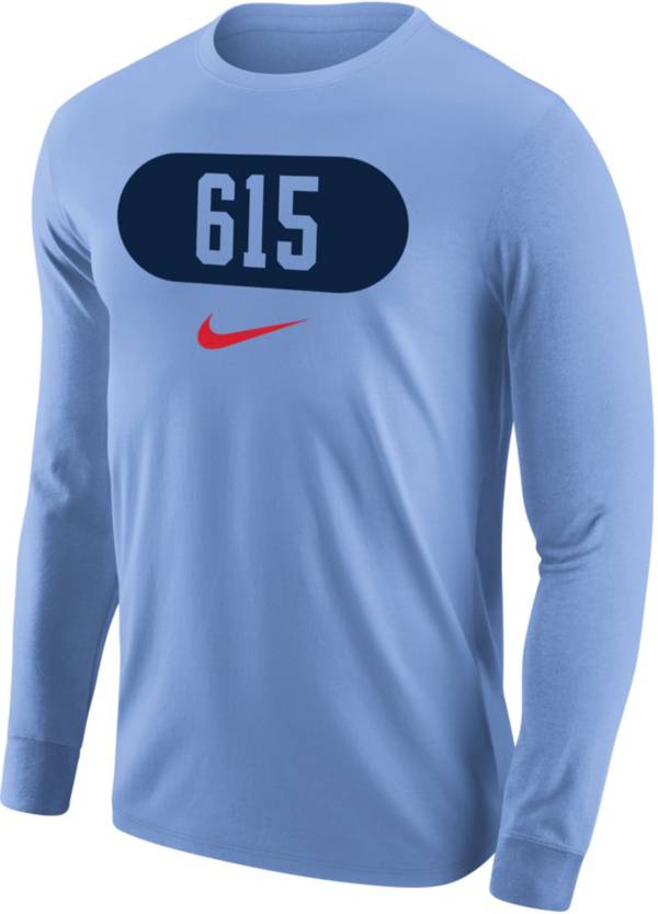 Atlanta Braves Nike Over Arch Performance Long Sleeve T-Shirt - Navy