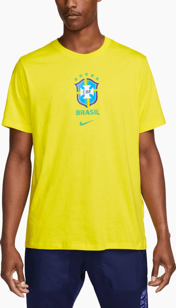Nike Brazil '22 Yellow Travel T-Shirt | Sporting Goods
