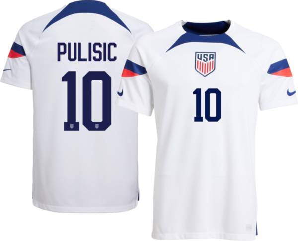 Nike USMNT '22 Christian Pulisic #10 Home Replica Jersey, Men's, Large