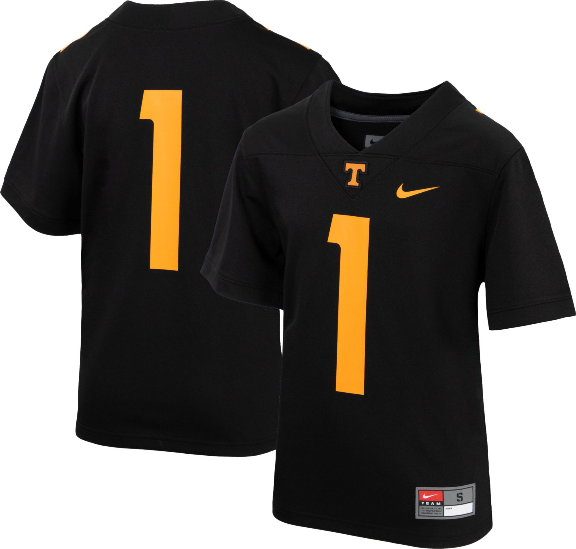 Nike Toddler Tennessee Volunteers #1 Black Untouchable Game Football Jersey product image