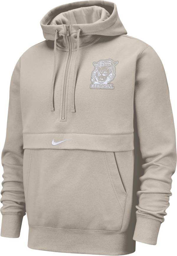 Nike Men's Clemson Tigers Cream Club Fleece Half-Zip Hoodie product image