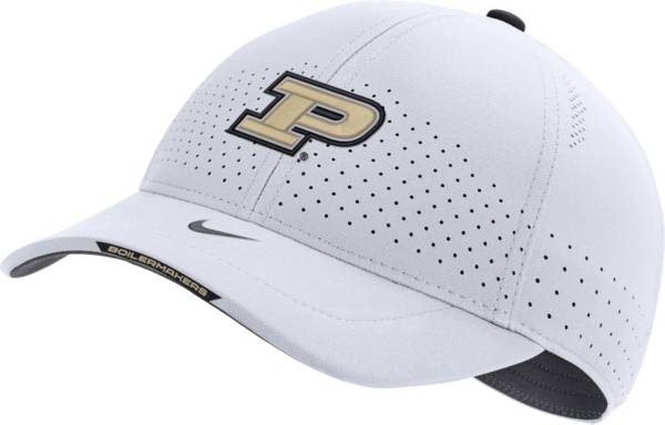Nike Men's Purdue Boilermakers White AeroBill Swoosh Flex Classic99 Football Sideline Hat product image