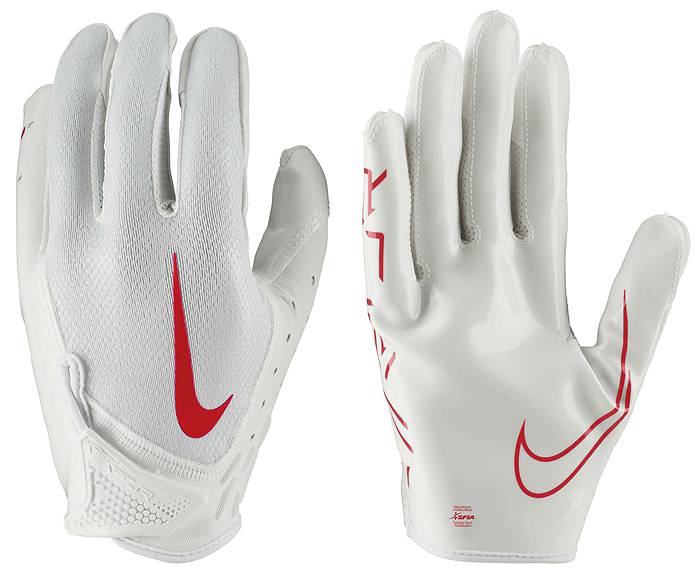 Nike Vapor Jet 7.0 Football Gloves Medium / White/White/University Red