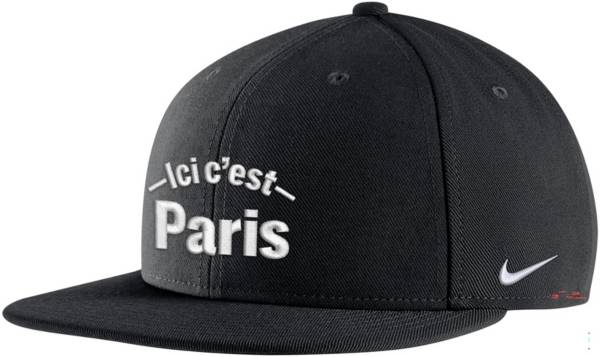Jordan Paris Saint-Germain Wordmark Black Snapback Hat | Dick's Sporting Goods