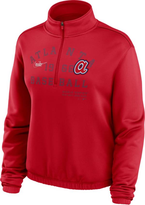 Nike Women's Atlanta Braves Red Cooperstown Collection Rewind 1/2 Zip Jacket product image