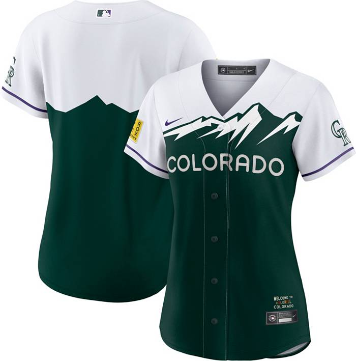 Women's Majestic White Colorado Rockies Plus Size Alternate Cool Base Team  Jersey
