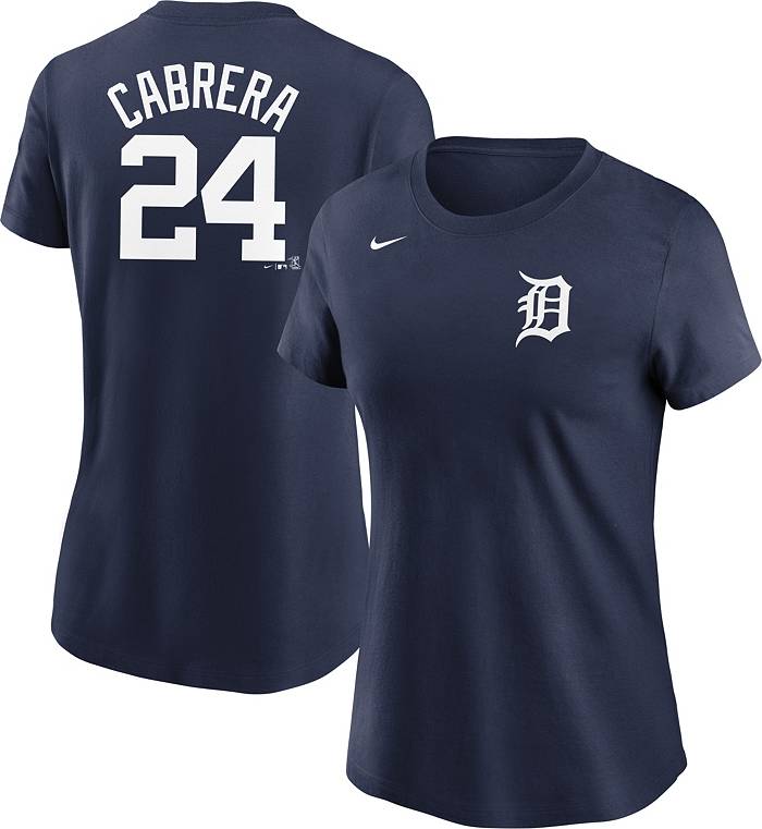 Nike Women's Detroit Tigers Miguel Cabrera #24 Navy T-Shirt