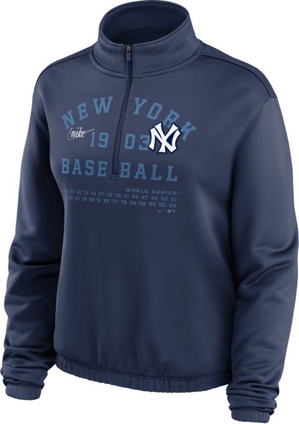 Nike Women's New York Yankees Navy Cooperstown Collection Rewind 1/2 Zip Jacket product image