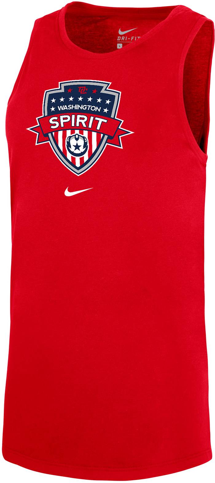 Nike Washington Spirit Crest Red Dri-Fit Tomboy Tank, Women's, Large