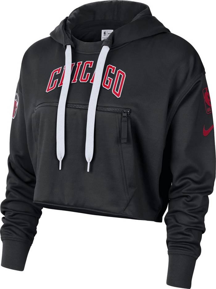 Nike Men's Chicago Bulls Red Logo Hoodie, Large