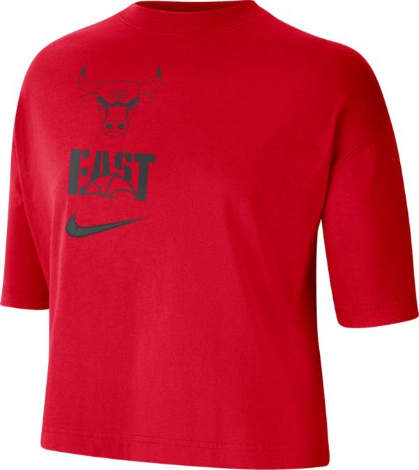 Nike Women's Chicago Bulls Red Courtside Boxy Longsleeve T-Shirt product image