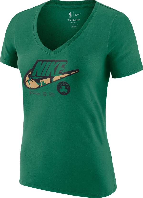 Nike Women's Boston Celtics White Courtside Cotton T-Shirt