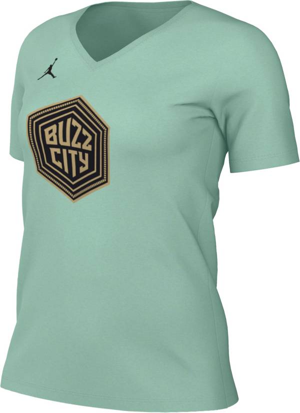 Nike Women's 2022-23 City Edition Charlotte Hornets Green V-Neck T-Shirt product image
