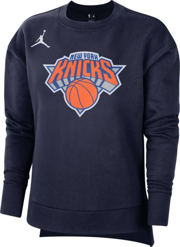 Nike Women's New York Knicks Navy Fleece Statement Crewneck product image
