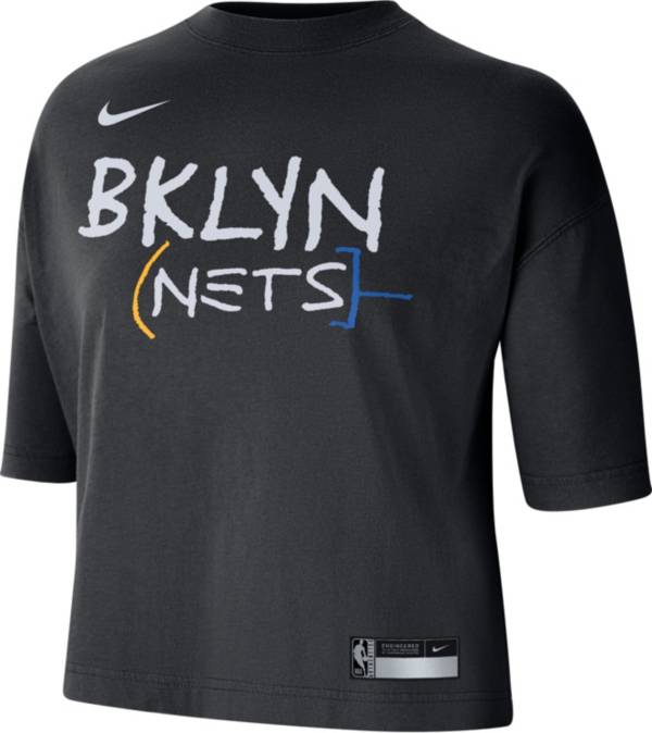 Nike Women's 2022-23 City Edition Brooklyn Nets Black Boxy T-Shirt product image