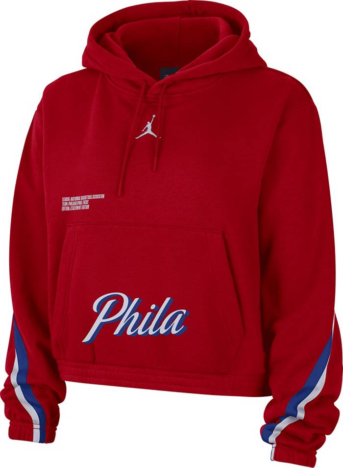 Philadelphia 76ers Split Graphic Crew Neck Sweatshirt - Royal - Mens
