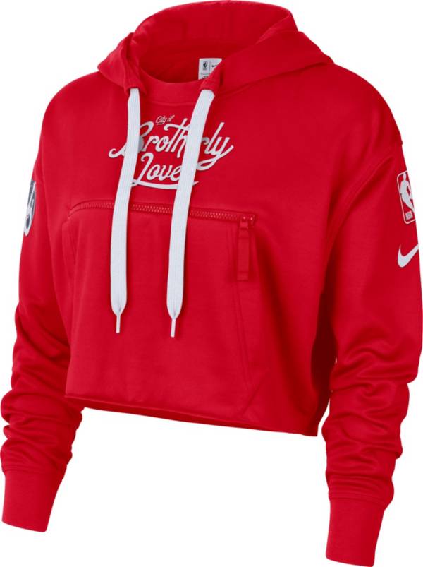 Nike Women's 2022-23 City Edition Philadelphia 76ers Red Courtside Pullover Hoodie product image