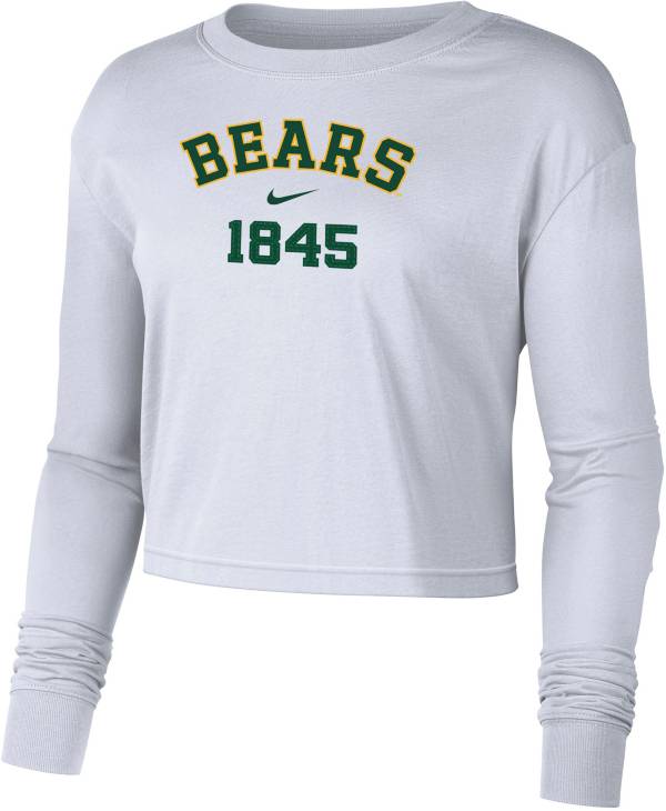 Nike Women's Baylor Bears White Dri-FIT Cotton Long Sleeve Crop T-Shirt product image