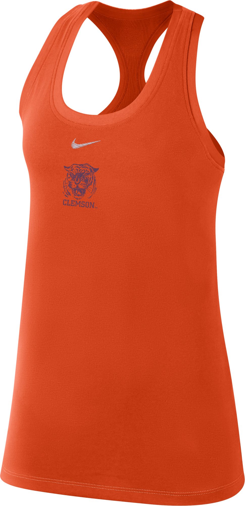 Nike Women's Clemson Tigers Orange Varsity Stack Logo Tank Top