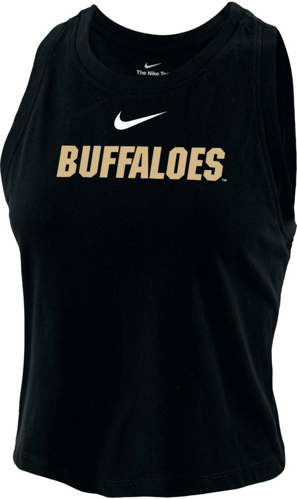 Nike Women's Colorado Buffaloes Black Dri-FIT Cotton Crop Tank Top product image
