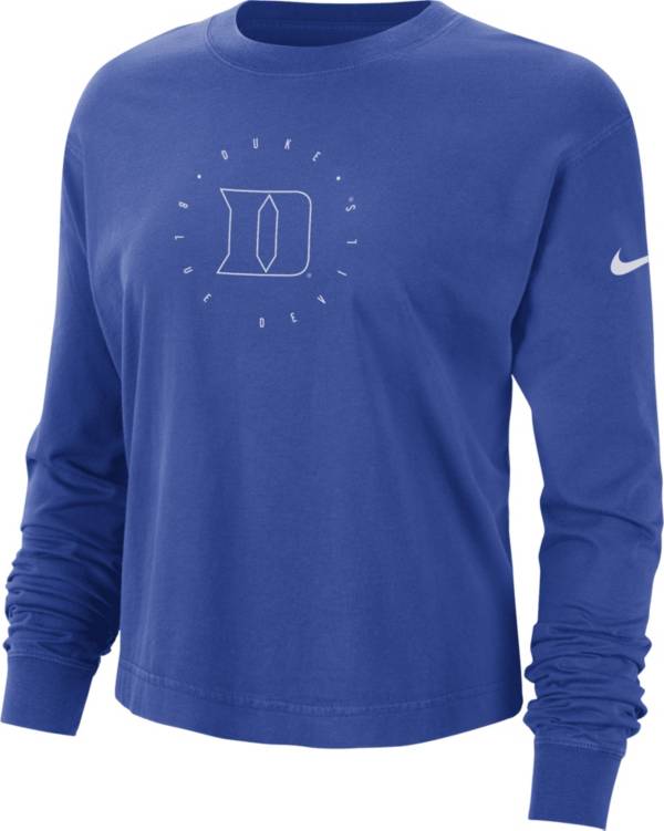 Nike Women's Duke Blue Devils Duke Blue Boxy Dust Long Sleeve T-Shirt ...