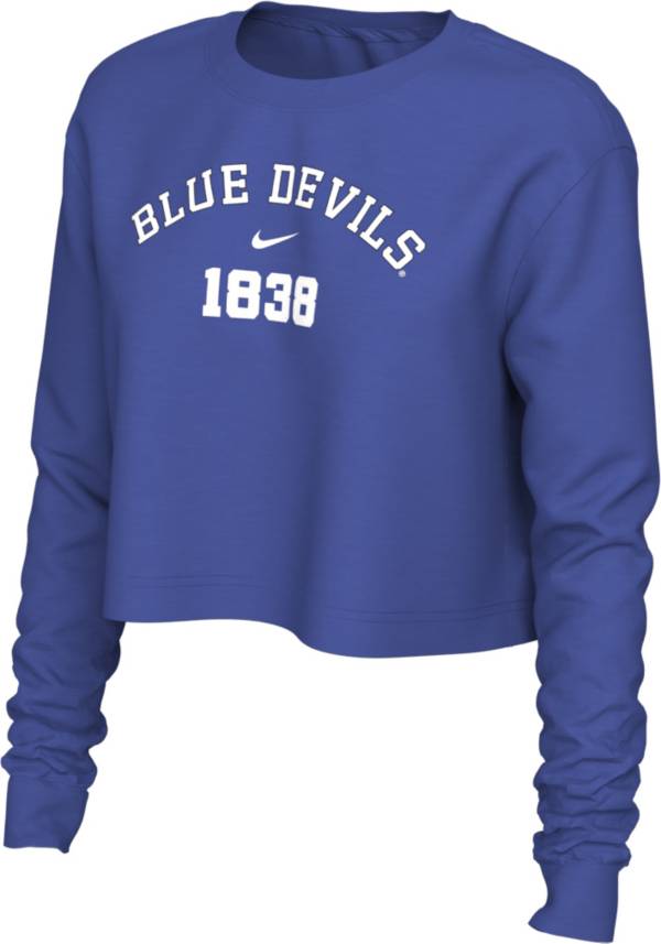 Nike Women's Duke Blue Devils Duke Blue Cotton Cropped Long Sleeve T-Shirt product image
