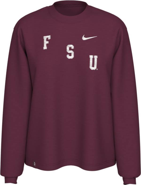 Nike Women's Vault Seminole Logo Long Sleeve Cotton T-shirt - Garnet –  Garnet & Gold