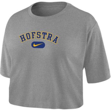 sorry, Nike Women's Hofstra Pride Grey Dri-FIT Cotton Crop T-Shirt is currently out of stock