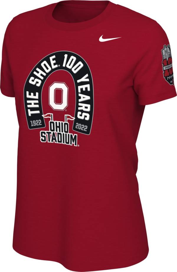 Nike Women's Ohio State Buckeyes Scarlet 100th Anniversary of the Shoe T-Shirt product image