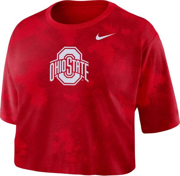Nike Women's Ohio State Buckeyes Scarlet Cotton Cropped T-Shirt product image