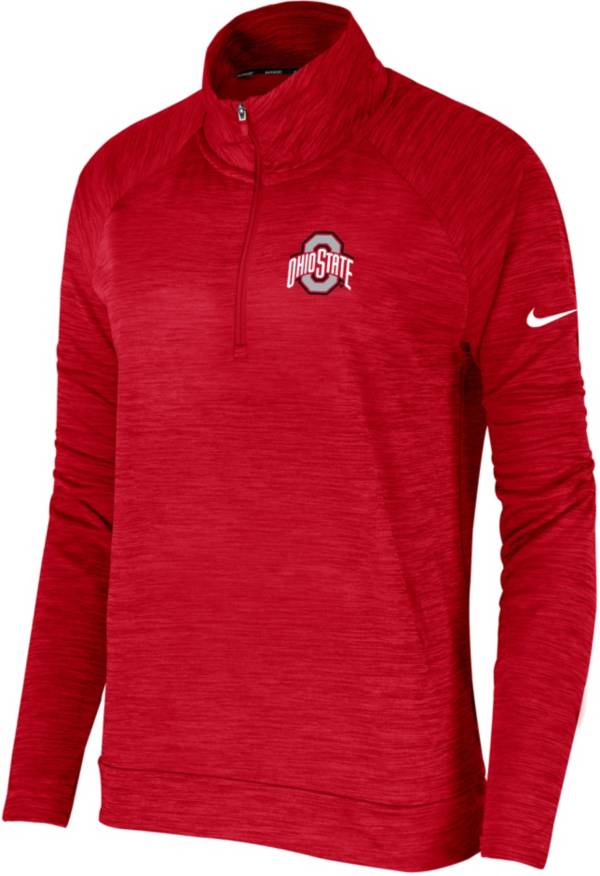 Nike Women's Ohio State Buckeyes Scarlet Pacer Quarter-Zip Shirt product image