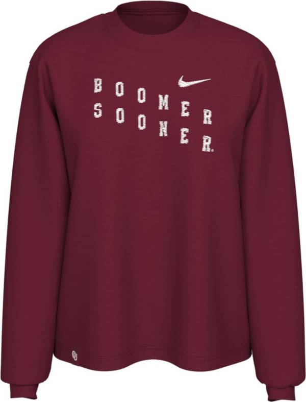 Nike Women's Oklahoma Sooners Crimson Varsity Boxy Long Sleeve T-Shirt product image