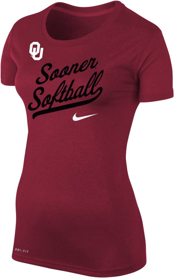 Nike Women's Oklahoma Sooners Crimson Softball Dri-FIT Legend T-Shirt product image