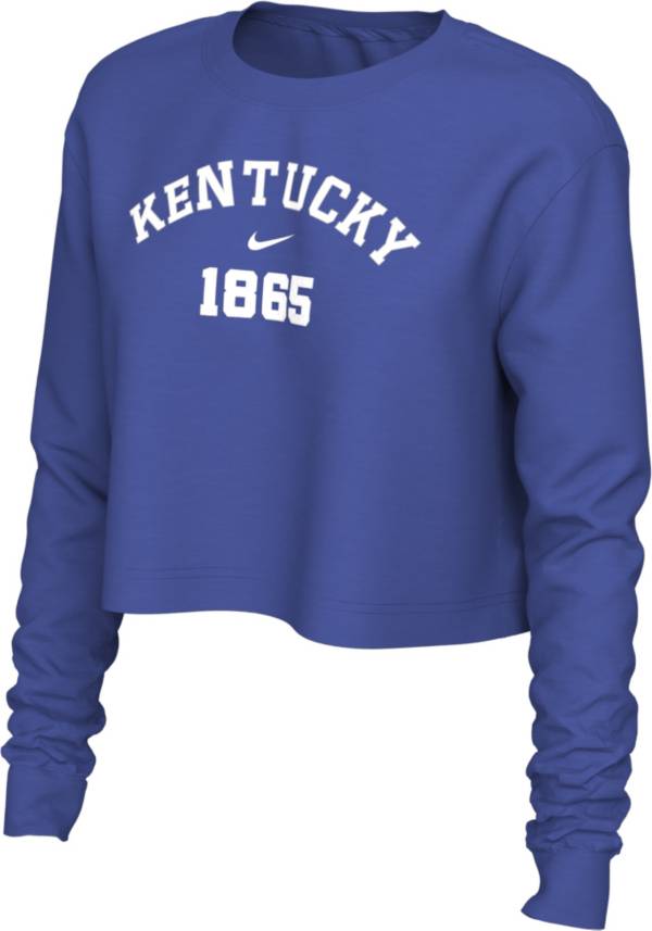 Nike Women's Kentucky Wildcats Blue Cotton Cropped Long Sleeve T-Shirt product image